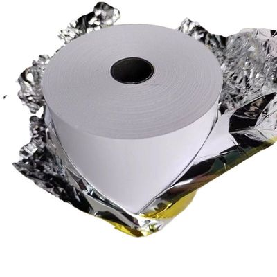 Κάρτα θερμικής εικόνας μπλε-μαύρη 45-70GSM Jumbo Roll για τραπεζογραμμάτια/φαξ/ΑΤΜ στον βιομηχανικό τομέα