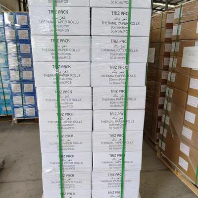 Κάρτα θερμικής εικόνας μπλε-μαύρη 45-70GSM Jumbo Roll για τραπεζογραμμάτια/φαξ/ΑΤΜ στον βιομηχανικό τομέα
