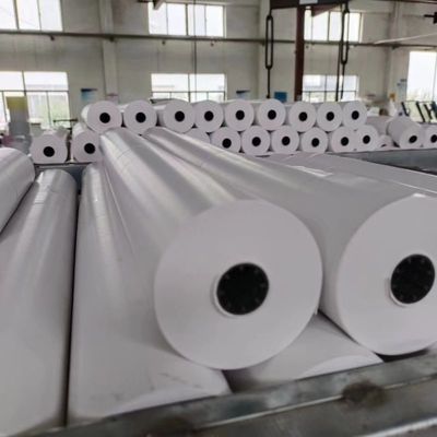 Κάρτα θερμικής εικόνας μπλε-μαύρη 45-70GSM Jumbo Roll για τραπεζογραμμάτια/φαξ/ΑΤΜ στον βιομηχανικό τομέα