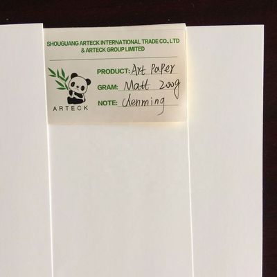 Εκτύπωση Offset συμβατό C2s 80gsm-250gsm Χάρτης Τέχνης Ματ σε Ream Package για επικαλυμμένο