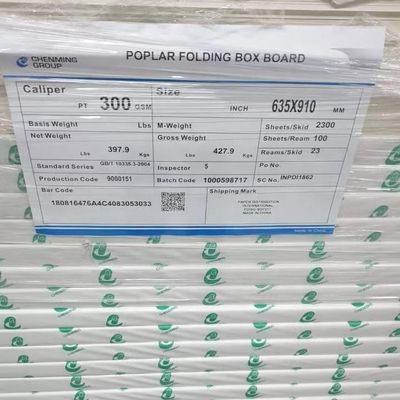 Μονόπλευρη επίστρωση 250g300g Χημικό-μηχανικό χαρτοπολτό