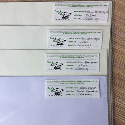 Κρέμα χωρίς ξύλο Offset χαρτί για σημειωματάριο 98%-110% φωτεινότητα Βιομηχανική χημική