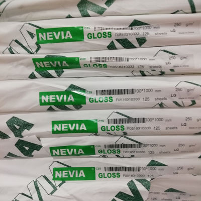 Διπλό πλευρικό επικαλυμμένο χαρτί τέχνης Nevia σε πακέτο κυλίνδρων / φύλλων για επαγγελματικά αποτελέσματα