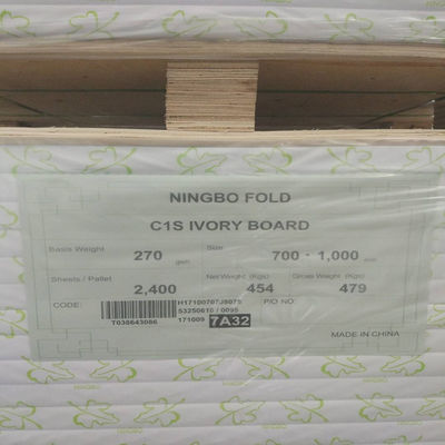Επικάλυψη Ningbo Fold C1S Ivory Board 190-400gm για επαγγελματική εκτύπωση με λέιζερ